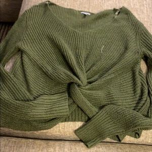 Olive v neck sweater